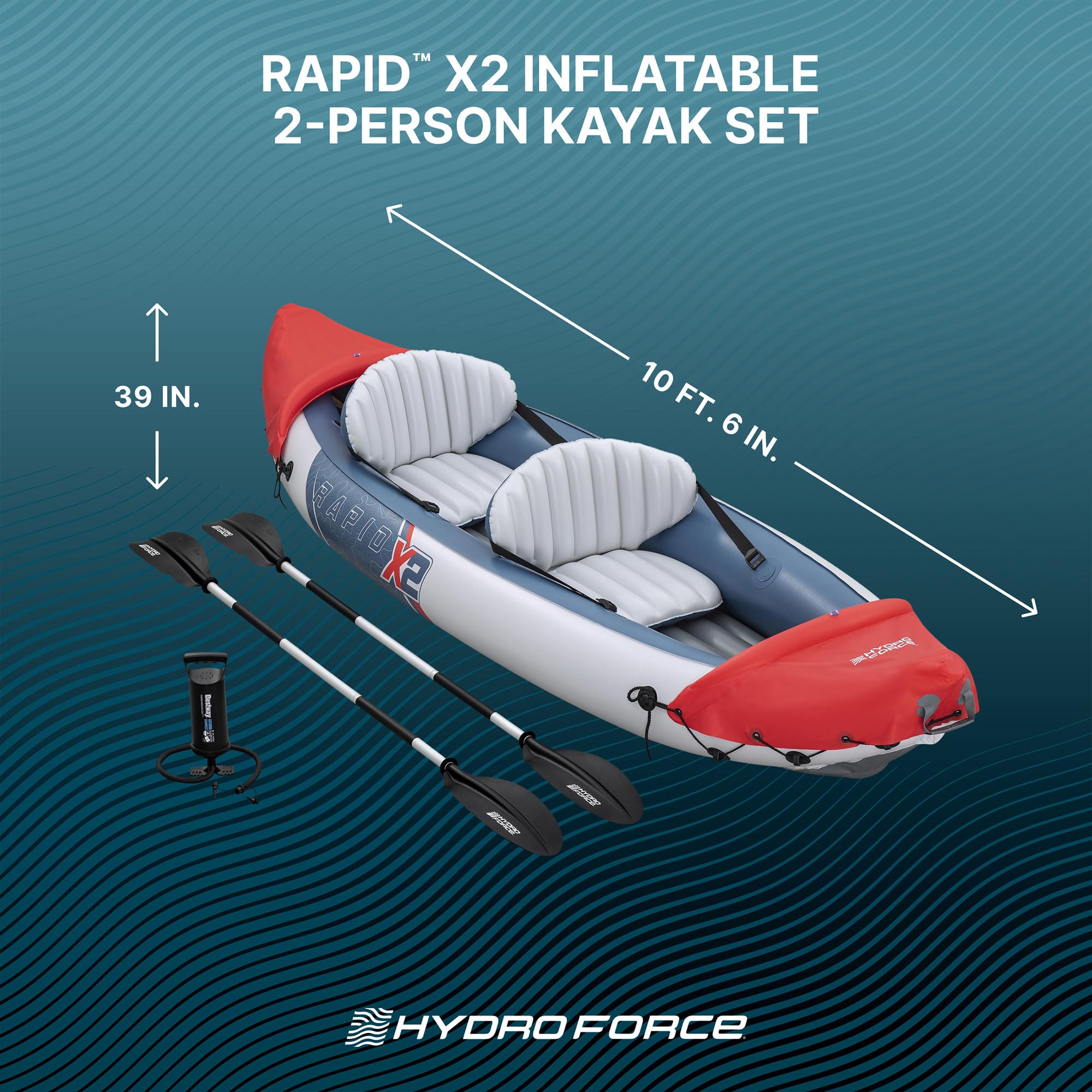 【新着商品】Bestway Hydro Force Rapid カヤック インフ Amazon.com: Bestway Hydro-Force Rapid X2 Inflatable 2 Person Kayak